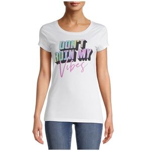 ☀️ DON’T RUIN MY VIBES Graphic White T (Juniors)
